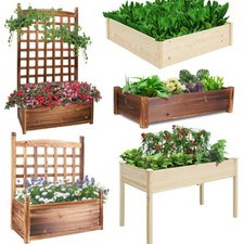 UK Reusable Garden Raised Bed Elevated Wooden Plant Flower Vegetable Planter Pot