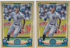 2019 topps gypsy queen giancarlo stanton missing name plate plus base card yanke