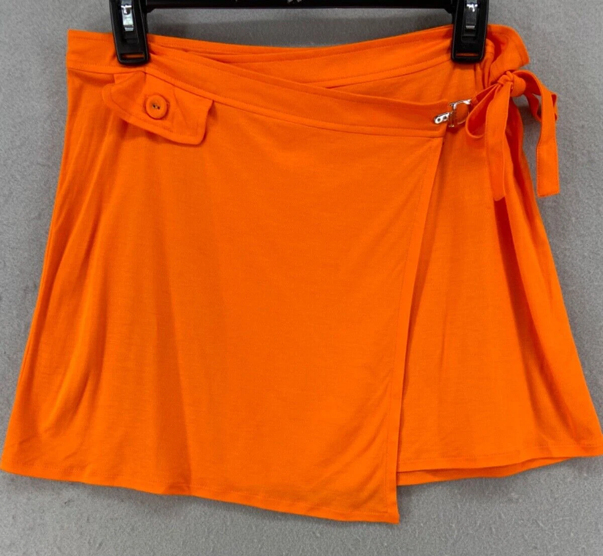 Mini boucle latérale tricotée Christian Dior Jupe femme taille 1 XS Orange Wrap