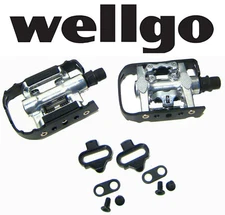Wellgo C002 SPD Clipless 1 side & 1 side Platform Bike Pedals fits Shimano