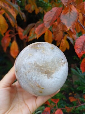 895g große offene druzy rosa Amethyst Kugel Kristallkugel Heilung 
