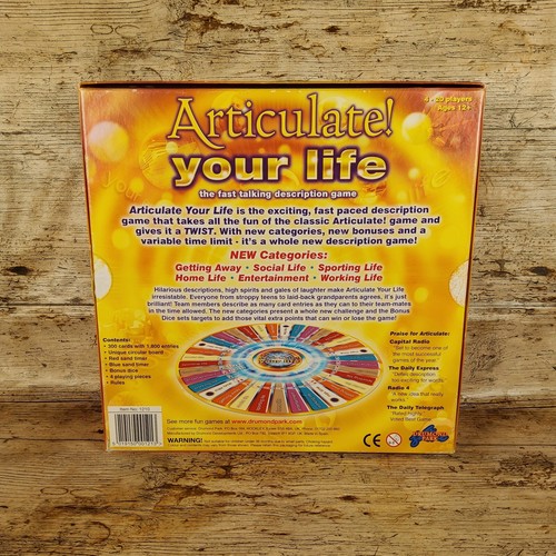 Articulate Your Life Fast Talking Description Board Game by Drumond Park. VGC. - Picture 9 of 9