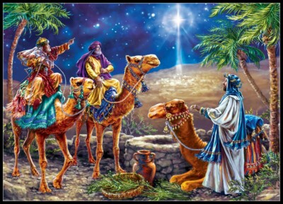 Three Magi - Chart Counted Cross Stitch Patterns Needlework DIY DMC Color   