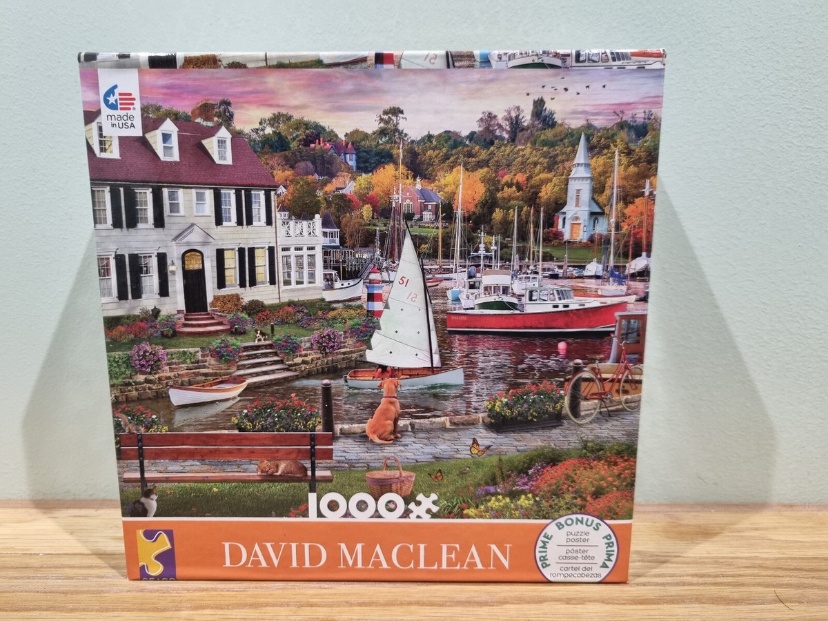 Ceaco Seawall Walk 1000-Piece Jigsaw Puzzle – David MacLean Artwork, Family Puzzle Night