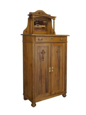 Vertiko Aufsatzvertiko Schrank Highboard Jugendstil Weichholz B: 95 cm (11237) - Bild 1 von 4