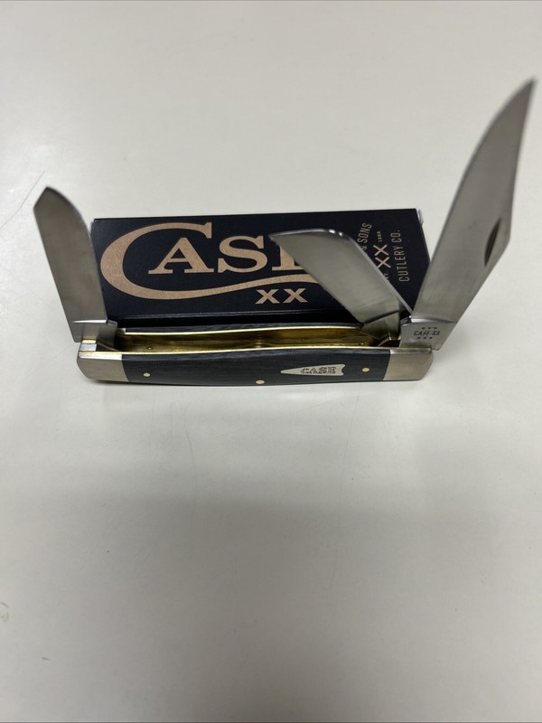 CASE XX #27732  BLACK MICARTA SMOOTH LARGE STOCKMAN SS