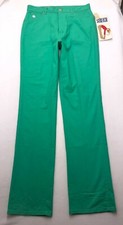 P214 Vtg Gloria Vanderbilt MURJANI Mint Green Stretch Pants sz 14 30x35 X-Long