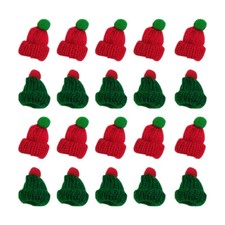 20 Pcs Mini Santa Hat Child Baby Claus Knit Bulk Christmas Party Hats