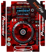 Pioneer CDJ-2000 Nexus Skin | Camo Red | Protective Decal | StyleFlip Skins