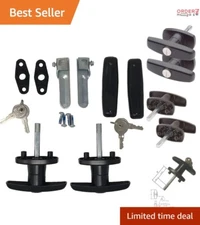 Durable T-Handle Lock Set with Powder Coated Finish – Easy Installation Included