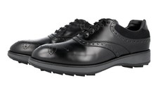PRADA GOLF BROGUE OXFORD SNEAKERS SHOES 2EE260 BLACK NEW