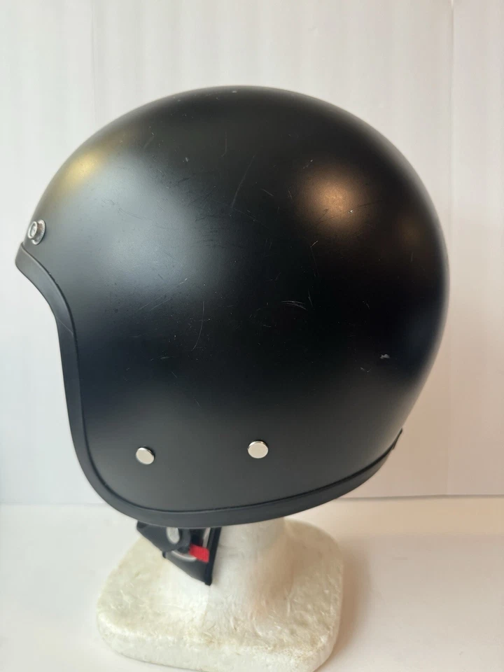 AGV 摩托车 摩托车 经典 复古 头盔 传奇 X70 单色 黑色 尺寸 MS(56) — 第 3/4 张图片