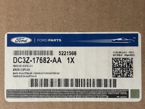 Genuine Ford Mirror DC3Z-17682-AA, Used, Look at Pictures