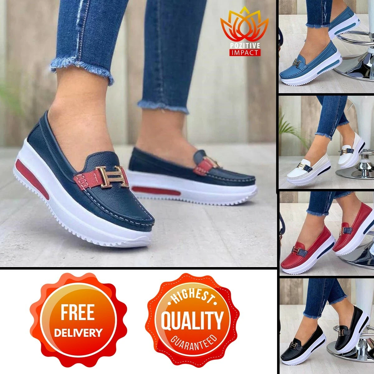 Zapatillas Deporte Las Mujeres Zapatos Planos Mocasines Casual