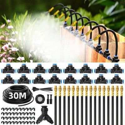100ft Adjustable Drip Irrigation Kit Automatic Garden Watering System 360° Drip