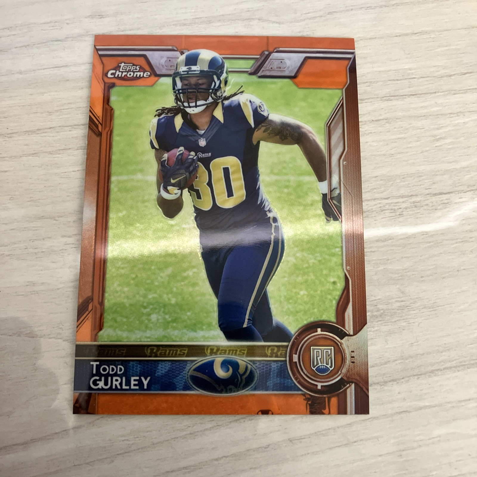 2015 Topps Chrome - Rookies Todd Gurley II #110 Orange Refractor (RC)