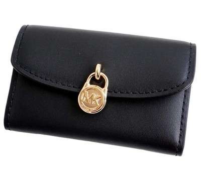 Michael Kors Portemonnaie Geldbörse Geldbeutel Lyra MD ENV Trifold Schwarz Leder