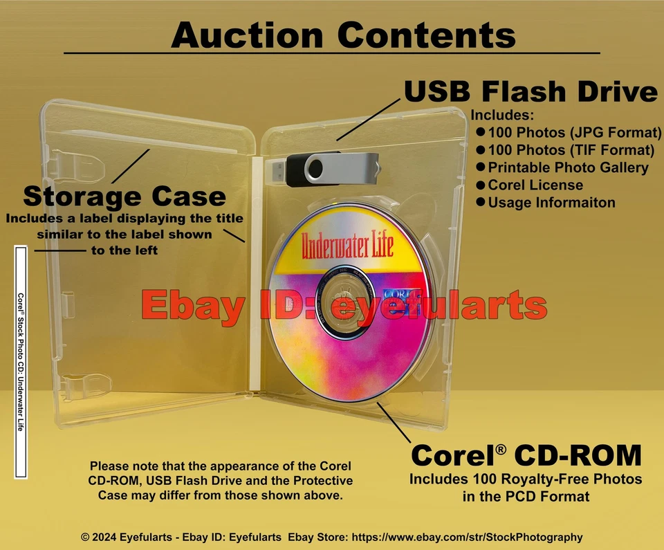 Underwater Life Corel Royalty-Free Stock Photo CD-ROM Disk & USB - Image 2 of 4