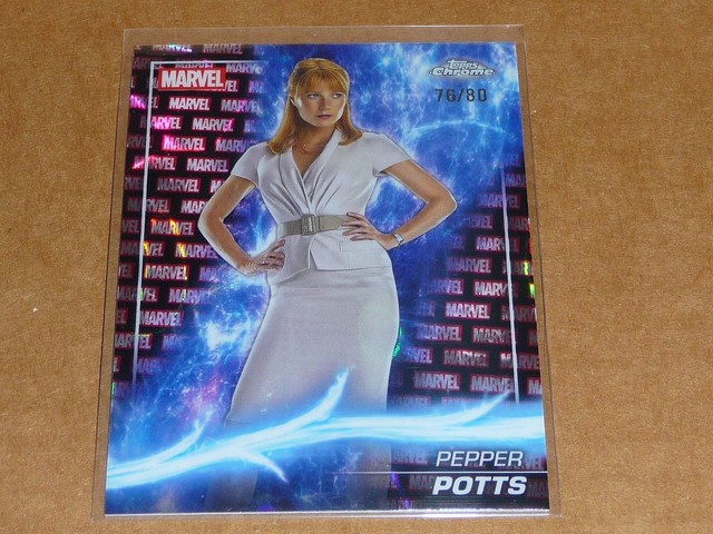 2025 Topps Chrome MARVEL PEPPER POTTS RED BLACK LAVA REFRACTOR 76/80 O2248