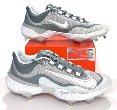 Nike Alpha Huarache Elite 4 Low Wolf Grey Cleats DJ6521-012 