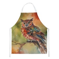 Elf Owl Apron Cooking Kitchen Server Baking Crafts Gardening for Adult Women