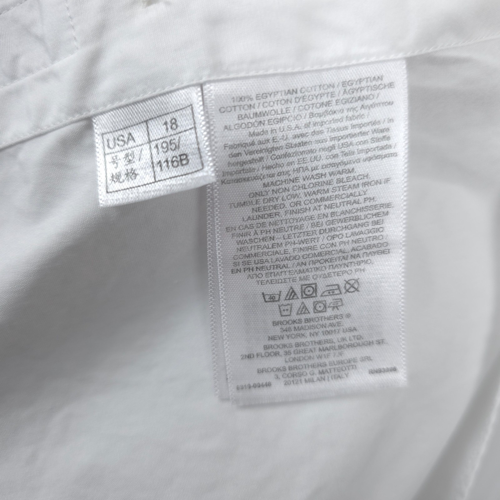 Brooks Brothers Shirt Mens 18 36 White Regent Makers Merchants Egyptian Cotton