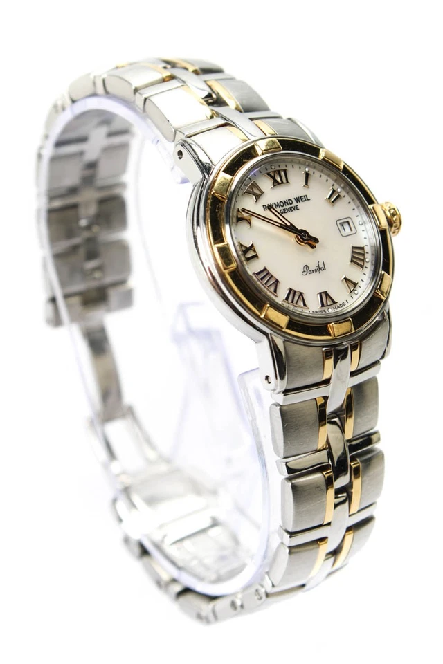 Raymond Weil Womens Two Tone Stainless Steel Parsifal Quartz Date Watch 27mm - Image 3 of 4