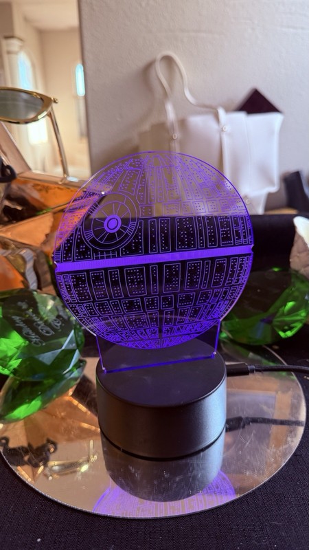 SJIAHEE Star Wars 3D Illusion Lamp Death Star & TIE Fighter Science Fiction