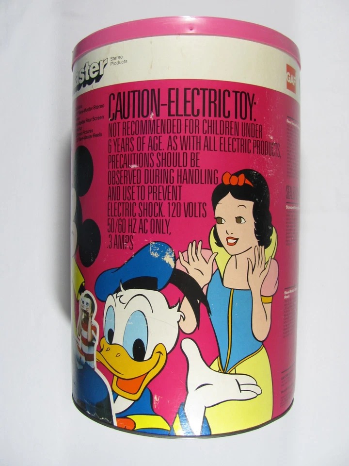 Juego de carretes de teatro de mesa vintage Disney View-Master pantalla trasera lata original Foto 2 de 4