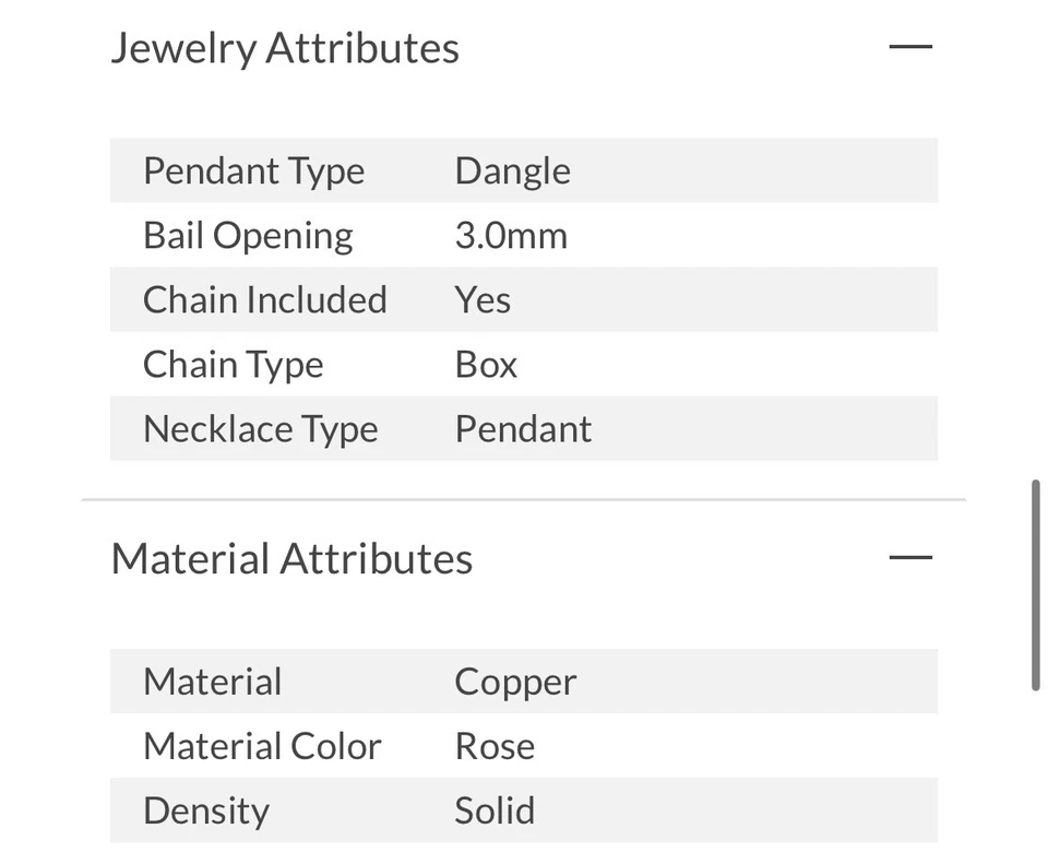 Pingente cruz de cobre JTV com corrente de caixa de 18 polegadas - Imagem 4 de 4