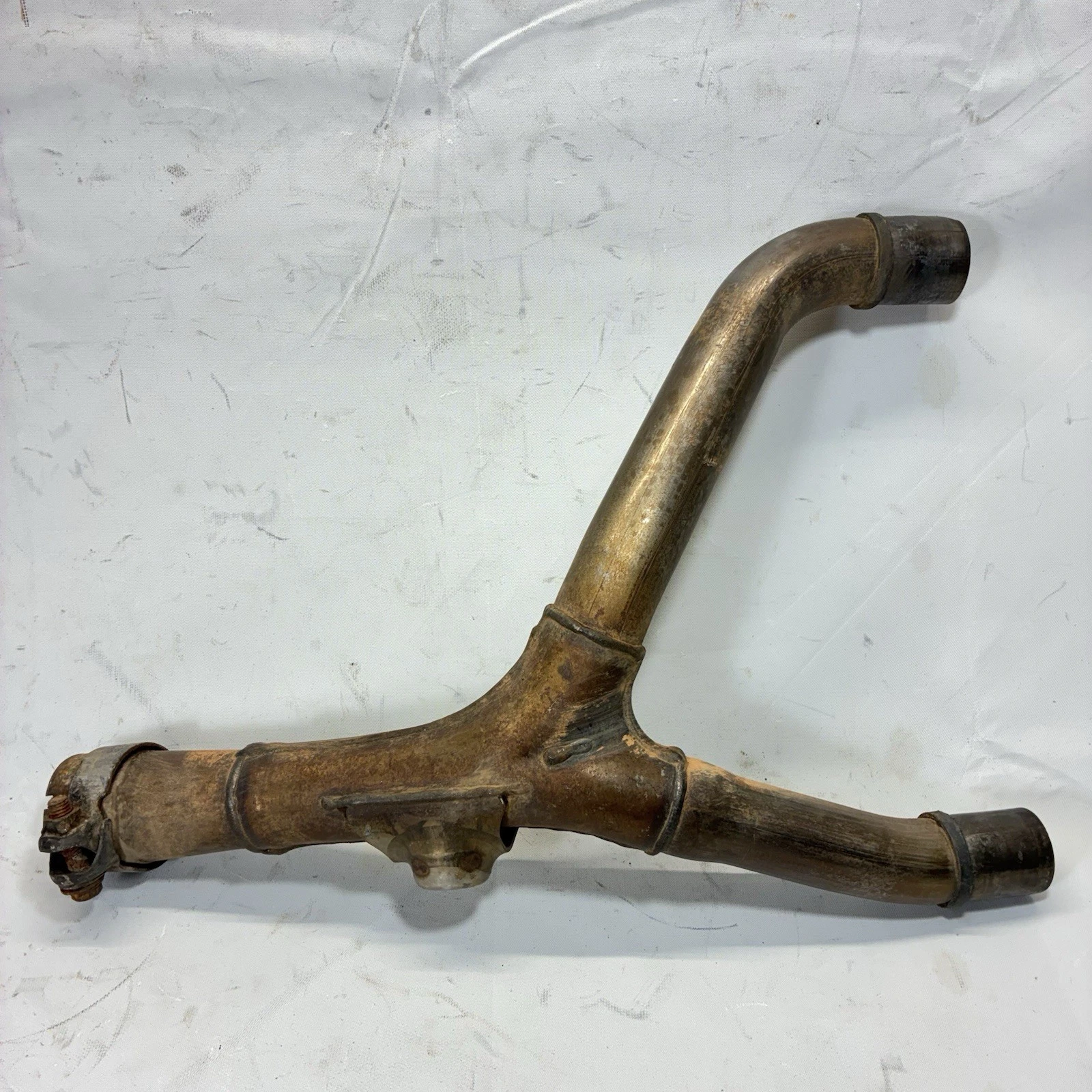 06-09 Honda CRF250R Y Wye Pipe Header Exhaust Split Dual Pipes OEM Stock 2006