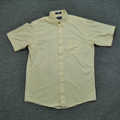 Vintage Arrow Shirt Mens 16 Yellow Button Down Oxford Dover