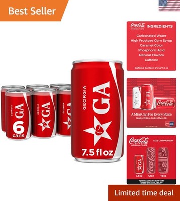 Coca-Cola Mini Cans 7.5 fl oz, 6 Pack - Refreshing Soft Drink for Every Occasion