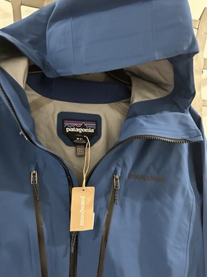 New Patagonia Stormstride Ski Rain Jacket - Men's M Clement Blue