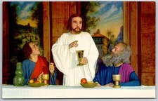 Last Supper Black Hills Passion Play Josef Meier Nipro-Krome Postcard