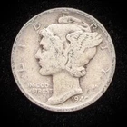 90% Silver - 1940 Mercury Dime Circulated Junk Silver US Coin - A1-9