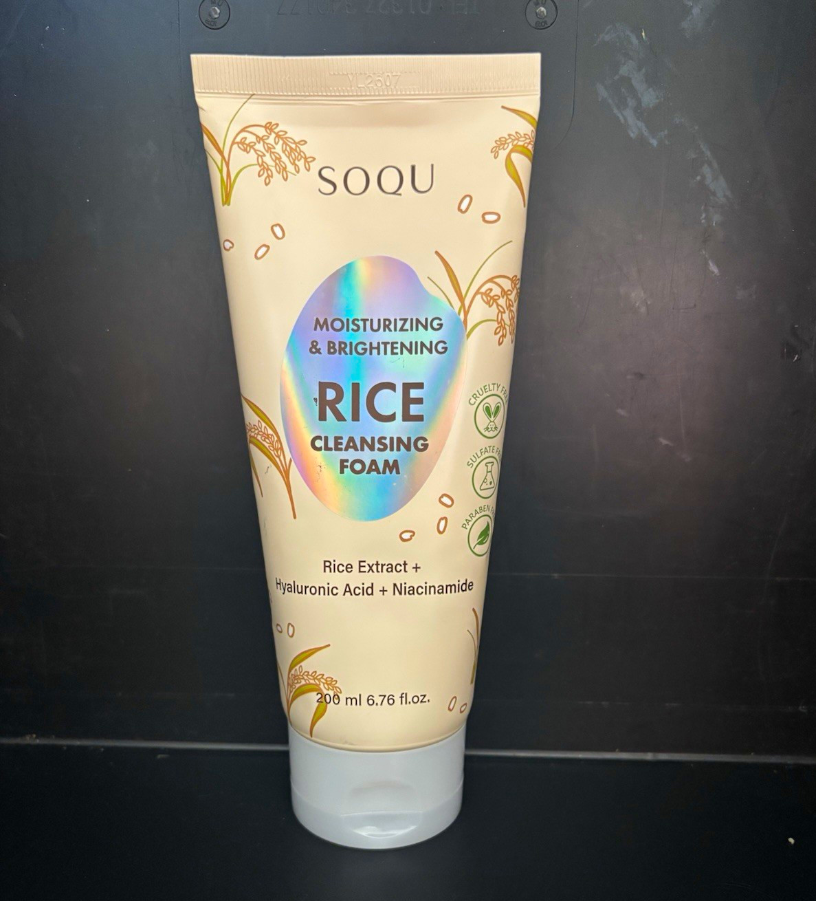 SOQU Rice Cleansing Foam 200 ml Rice Extract Hyaluronic Acid Niacinamide