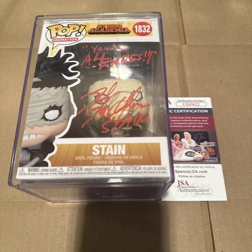 Robert McCollum Signed Stain #1832 My Hero Academia Funko w/ JSA COA and Armor