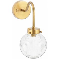 Image of Nkuku Konnie Wall Light Clear Antique Brass RRP £120