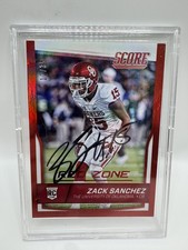 Zack Sanchez 2016 Panini Score Red Zone 12/35 Autographed Card