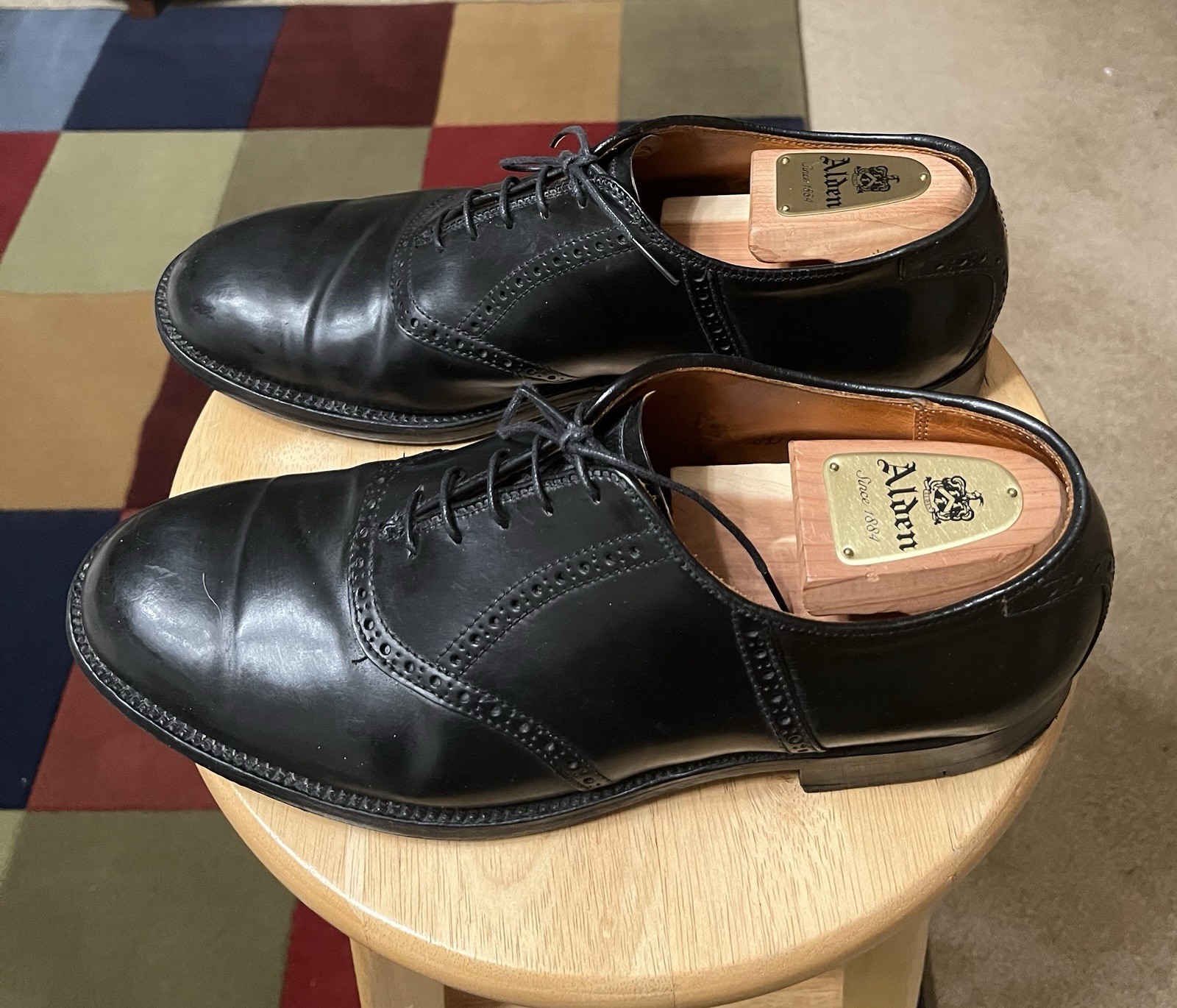 Alden 993 Black Shell Cordovan Saddle Shoe