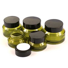Wholesale 15g 30g 50g Glass Face Cream Balm Container Cosmetic Makeup Pots AP