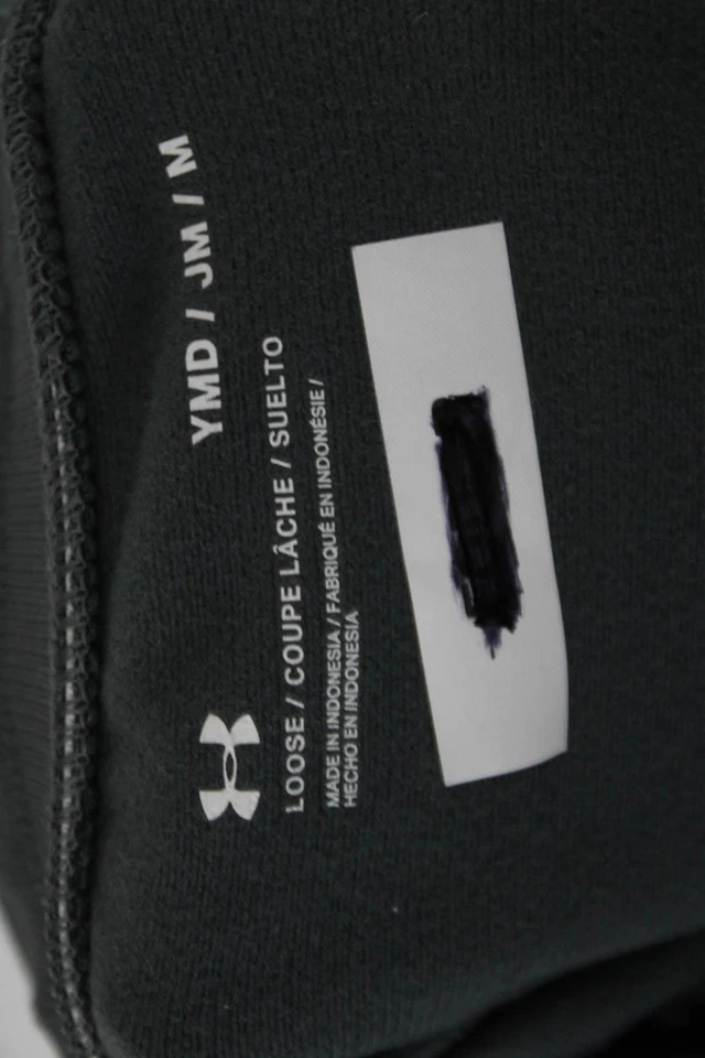 Pantalones deportivos Under Armour grises con cordón elástico cintura pierna recta talla M Foto 4 de 4