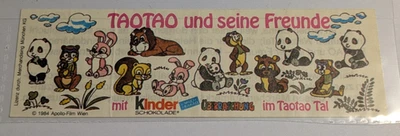 RAR!! Beipackzettel  TAO TAO und seine Freunde D 1984 TOP Zustand 100% ORIGINAL - Bild 1 von 2