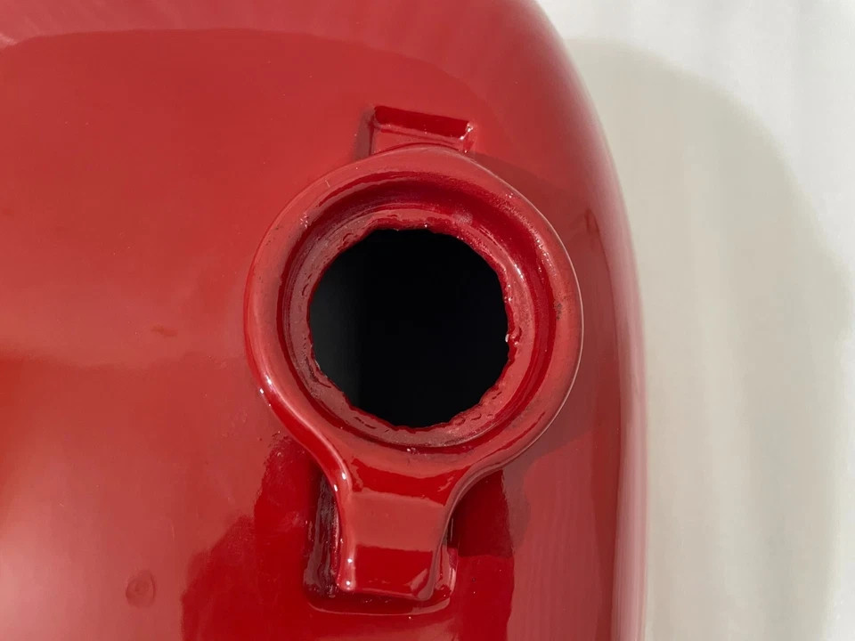 NORTON COMMANDO ROADSTER RED PAINTED STEEL PETROL FUEL GAS TANK +CAP ...