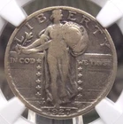 1927 "S" Standing Liberty SILVER Quarter 25c NGC F12 #005 Fine ECC&C, Inc.