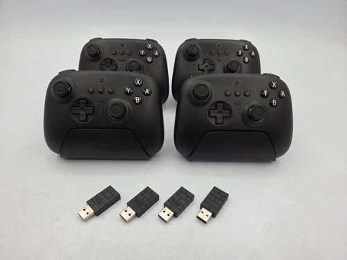 Lot Of 4 8BitDo 80NA Ultimate Bluetooth Controller Black / Charging Dock