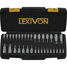 Master TORX Bit Socket Set 34-Piece S2 Alloy Steel T6 to T70 Storage Case