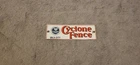 USS Cyclone Porcelain Fence Sign Oklahoma City OK Original Vintage Advertising