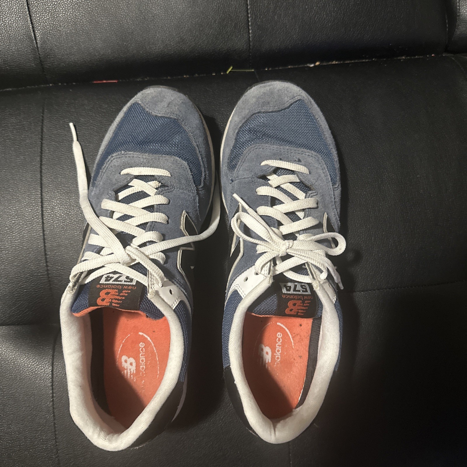 SAOLA Scarpe New Balance 574 taglia 12 colore blu e arancione